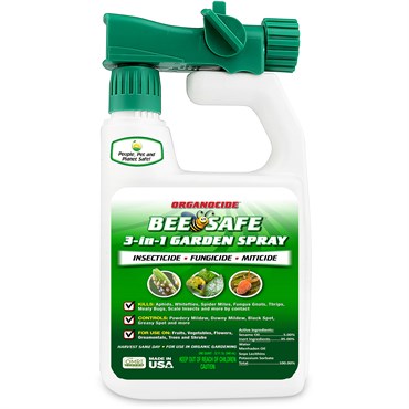 Organocide 32oz Bee Safe 3-in-1 Garden Spray Concentrate Hose End Ready to Spray