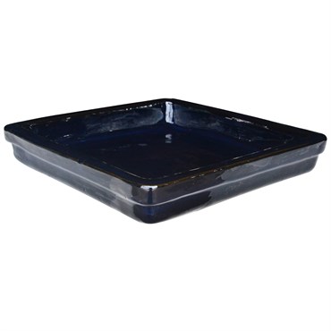 Michael Carr 15.7" Square Saucer Glossy Black