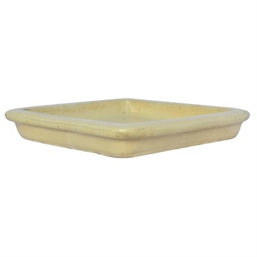 Michael Carr 15.7" Square Saucer Light Cream