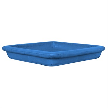 Michael Carr 15.7" Square Saucer Peacock