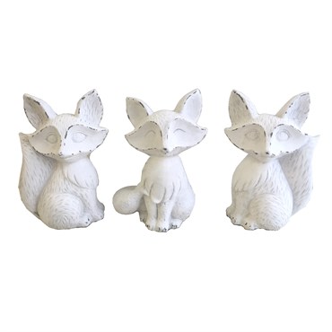 MCarr 3PC Large Fox Assortment White 2/CS