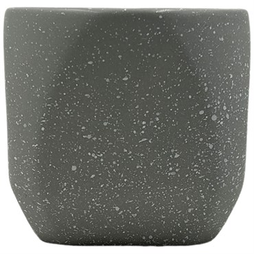 MCarr 4.5"x4.5"x3.7" Ceramic Pot Matte Glazing Grey