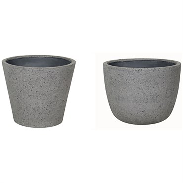 MCarr 48pc Ficonstone Round Mix Planter Pallet Assortment Laterite Grey