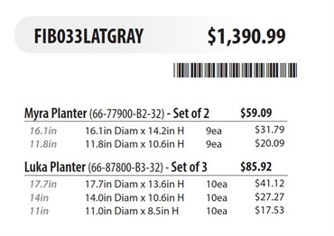 MCarr 48pc Ficonstone Round Mix Planter Pallet Assortment Laterite Grey - Image 2