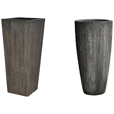 MCarr 15pc Ficonstone Wood Texture Mix Planter Pallet Coal