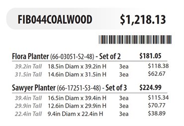 MCarr 15pc Ficonstone Wood Texture Mix Planter Pallet Coal - Image 2