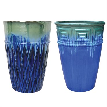 MCarr 15PC Tall Planter Admiral Blue Green Admiral Blue