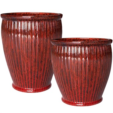 MCarr 30pc Ribbed Planter Pallet Red Wine