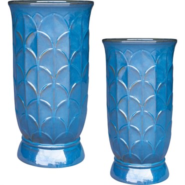 MCarr 8pc Tall Scallop Planter Pallet Ultramarine