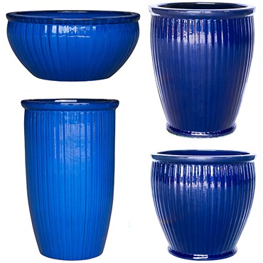 MCarr 26pc Glazed Mixed Planter Pallet Assortment Admiral Blue