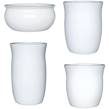 MCarr 26pc Hourglass Smooth Planter Pallet Assortment White
