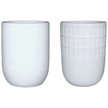MCarr 12pc Tall Round Planter Pallet Assortment White