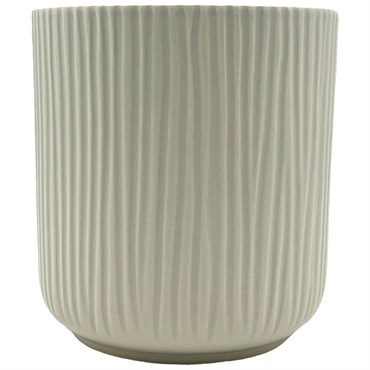 MCarr 5.24"x5.24"x5.5" Ceramic Pot Light Grey