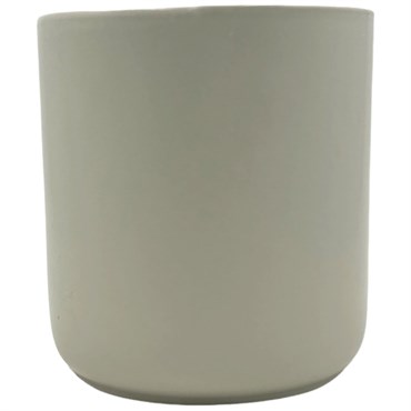 MCarr 13.5"x13.5"x14" Ceramic Pot Matte Light Grey