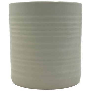 MCarr 5"x5"x5.5" Gloss Ceramic Pot Light Grey