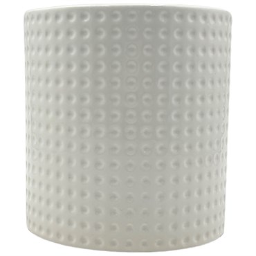 MCarr 6"x6"x6" Gloss Ceramic Pot White