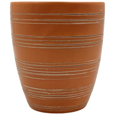 MCarr 5"x5"x5.5" Ceramic Pot Matte Orange