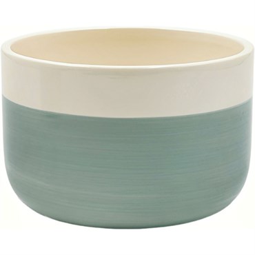 Mcarr 5"x5"x3" Ceramic Bowl Pot Glossy Glaze White and Green