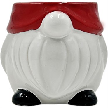 Mcarr 4.6"x4.7"x4" Ceramic Pot Glossy Glaze Santa Figure