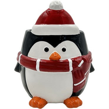 Mcarr 7.5"x7"X8.4" Ceramic Pot Glossy Glaze Penguin Figure