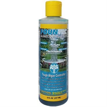 Fountec 8oz Fountain Algaecide Clarifier Blue 20/CS