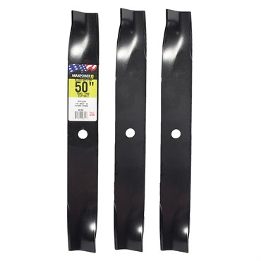 Maxpower 3 Blade Set for Many 50" Cut Toro Mowers Replaces OEM #'s 110-6837-03, 112-9759-03, 115-5059-03