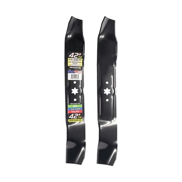 Maxpower 2 Blade Set 42" Mowers Cub MTD Troy Bilt Crraftsman Replaces OEM#'s 742-0616 & 942-0616