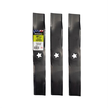 Maxpower 3 Blade Mulching Set for Many 48" Cut Craftsman, Husqvarna, Poulan Mowers Replaces OEM # 173921, 532173921