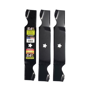 Maxpower 3 Blade Set for Many 54" Cut Craftsman, Husqvarna, Poulan Mowers Replaces OEM #'s 187254, 187256, 532187256