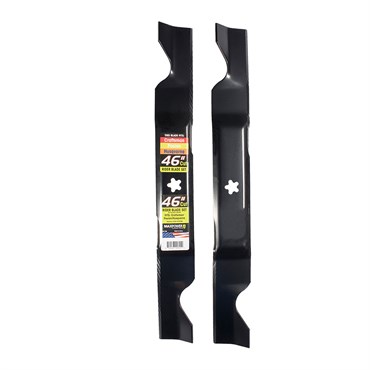 Maxpower 2 Blade Set for Many 46" Cut Craftsman, Husqvarna, Poulan Mowers Replaces OEM #'s 405380, 532-405380, PP21011