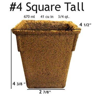 Summit Cow Pot #4 Square Loose (132/CS) Tall