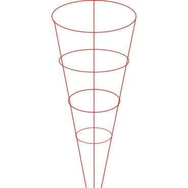 Midwest Wire Works 42" Heavy Duty Tomato Cage Red 4 Ring 3 Leg