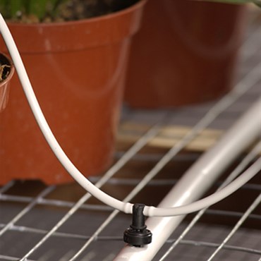 NET 48" 2-Way Flat MOD Manifold Assembly Angle Arrow Dripper w/ Super Flex UV White PE Tubing 25/Bag