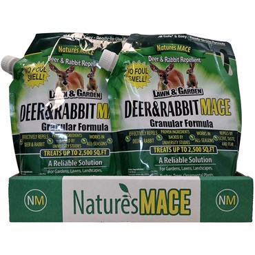 Nature's Mace 8pc 2.5# MiniMace Deer & Rabbit Repellent Granules Counter Display