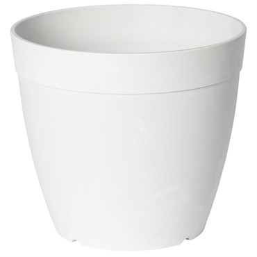StoneArt 8" Round Dolce Planter White