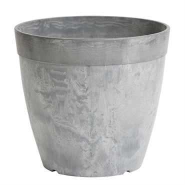 StoneArt 10" Round Dolce Planter Grey