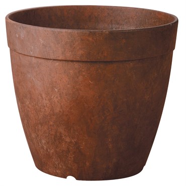 StoneArt 10" Round Dolce Planter Rust