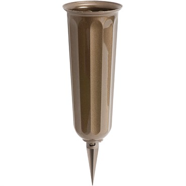 Novelty 3" Memorial Vase Fluted Round Bottom Bronze
