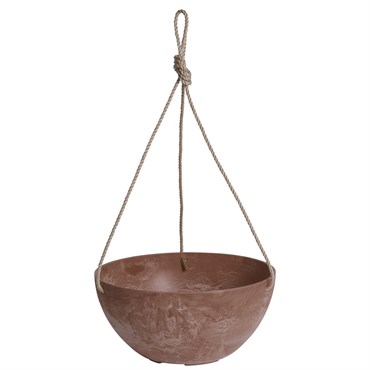 ArtStone 12" Napa Hanging Bowl with Rope Rust