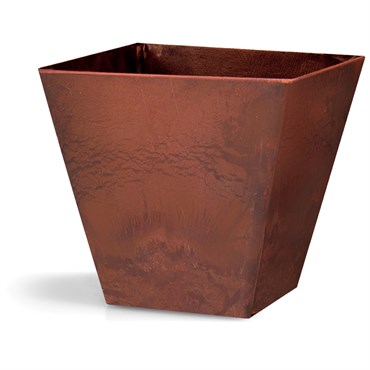 StoneArt Ella 6" Square Planter Rust