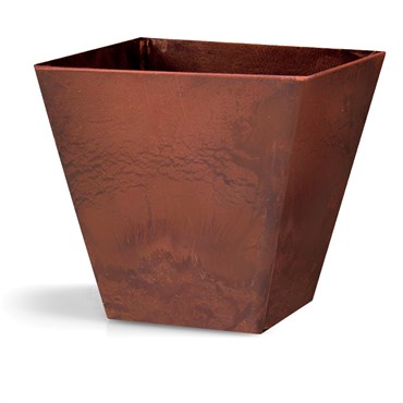 StoneArt Ella 8" Square Planter Rust