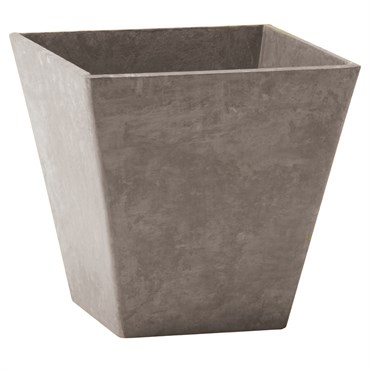 StoneArt Ella 12" Square Planter Grey