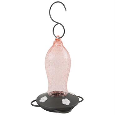 Natures Way 16oz Artisan Gravity Hummingbird Feeder Blush Crackle