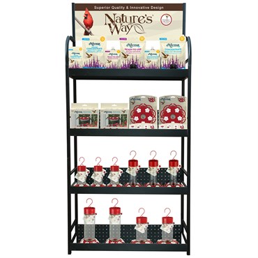 Natures Way 85pc Hummingbird Feeders & Nectar w/ Display Stand