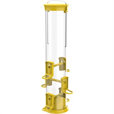 Natures Way 2.1qt Large Plastic Tube Thistle Feeder Yellow