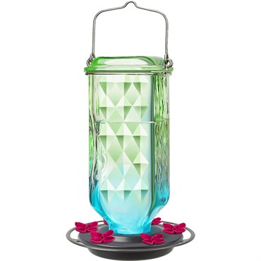 Natures Way 23oz Ombre Column Ant Hummingbird Feeder Seafoam