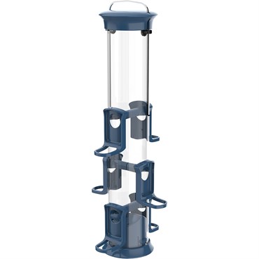 Natures Way 1.2qt Small Seed Plastic Tube Feeder Blue