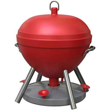 Wild Bird Lovers Red Kettle Grill Hummingbird Feeder