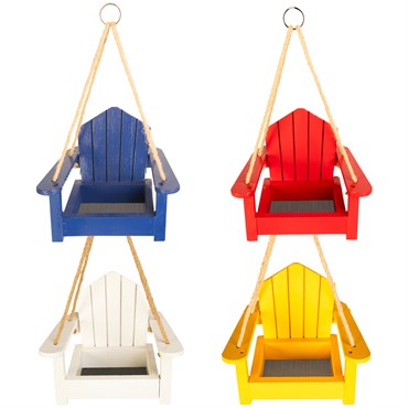 Lake & Cabin Adirondack Chair Platform Feeder Assorted Colors