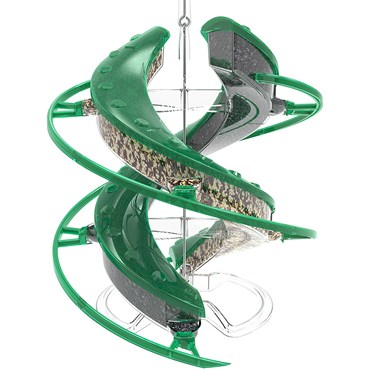 Cascade DNA 8 Port Songbird Seed Feeder Allows 2 Types of Seed in One Feeder & Continuous Perches